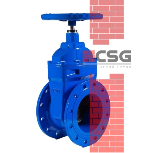 Задвижка шиберная ножевая двусторонняя чугун  со штурвалом Ду150 Ру10 межфл, упл. NBR, Китай, DN 150