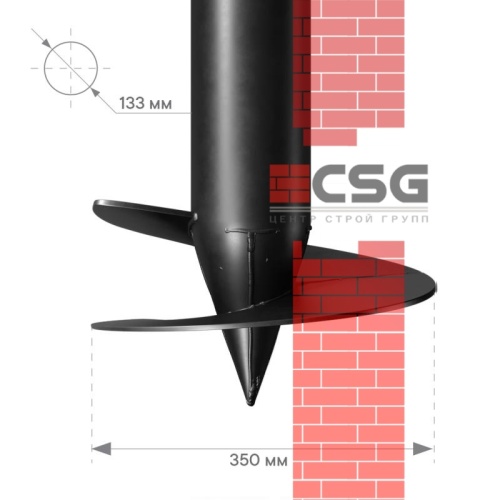 Свая винтовая СВСН-133/350/5500 по выгодным ценам в Пензе.