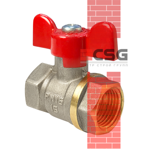 Кран шаровой латунь Стандарт 231 Ду20 Ру16 ВР/НР полнопроходной бабочка ГАЛЛОП 103188 арт.1213333CDEK